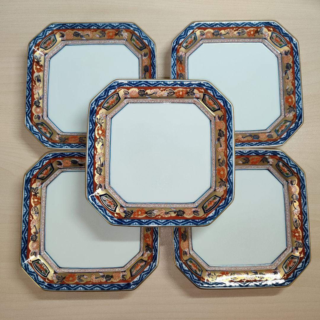 有田焼 賞美堂 其泉 極錦金彩 古伊万里様式 日肥昭和年製 5枚 セット