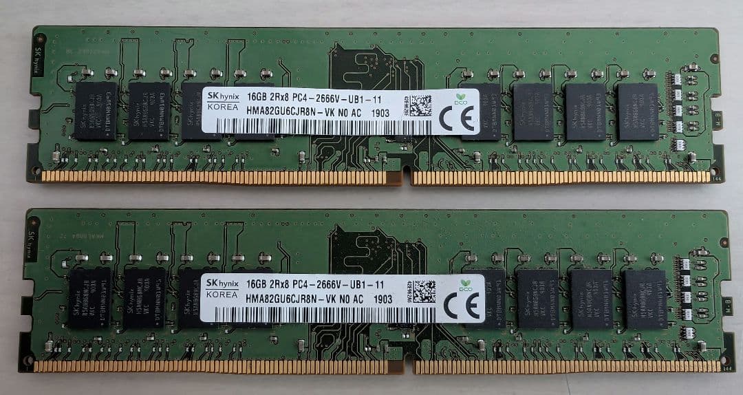 SK Hynix メモリ HMA82GU6DJR8N-VK 16GB 2枚セット - メルカリ