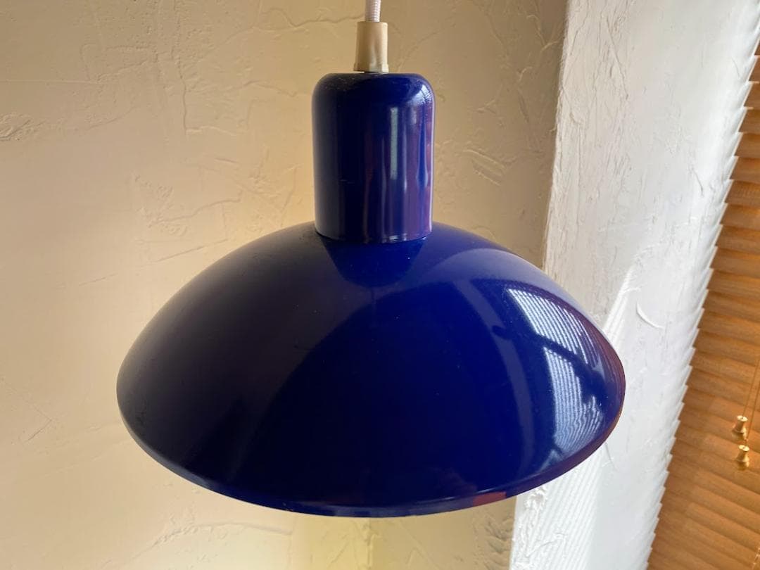 80s ヴィンテージ デンマーク製 E.S Horn ペンダントライト 青 - メルカリ