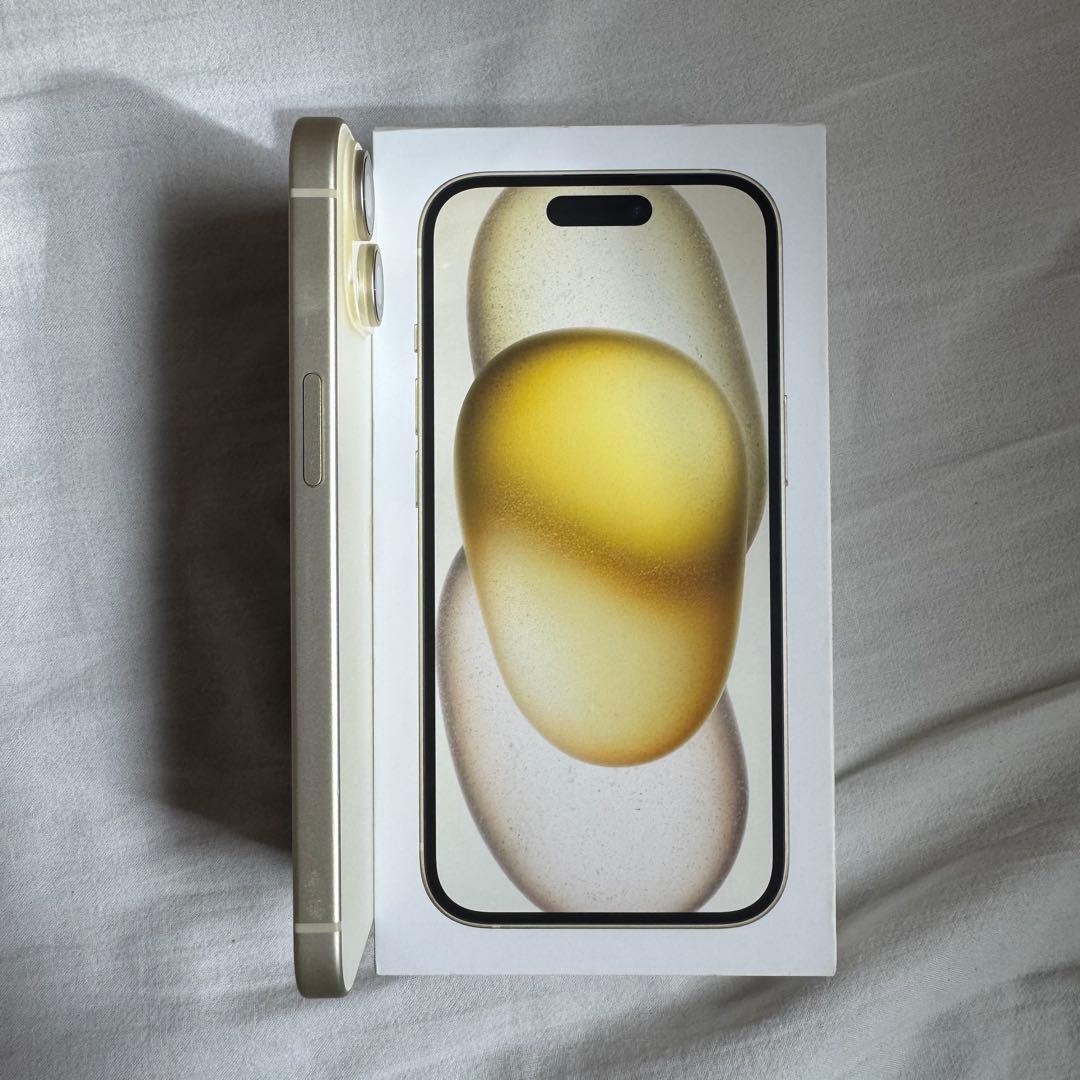 《美品》iphone15 本体 simフリー Apple 128GB イエロー