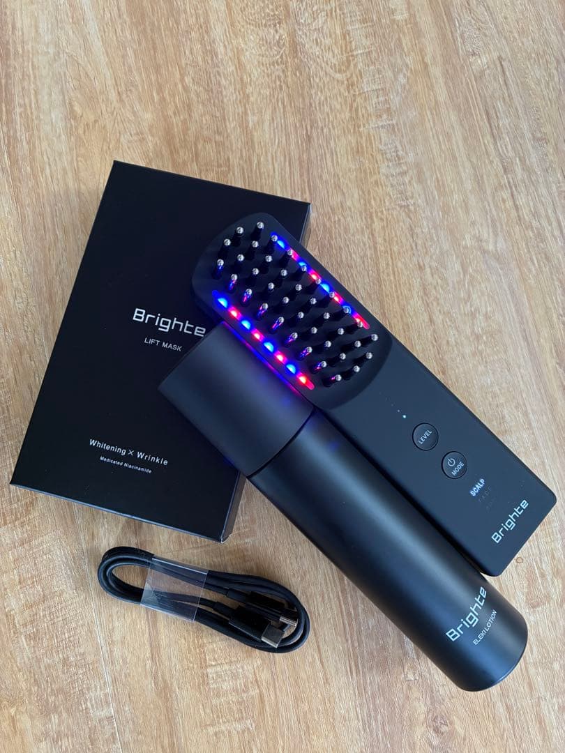 スカルプ美顔器　ELEKIBRUSH+ Brighte（ブライト） エレキブラシ プラス ブラシ型 美顔器 ピンク