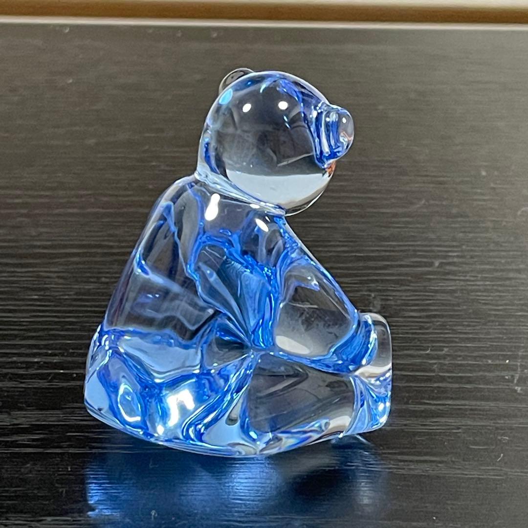 Baccarat フィギュリン テディベア クリスタル ブルー - メルカリ