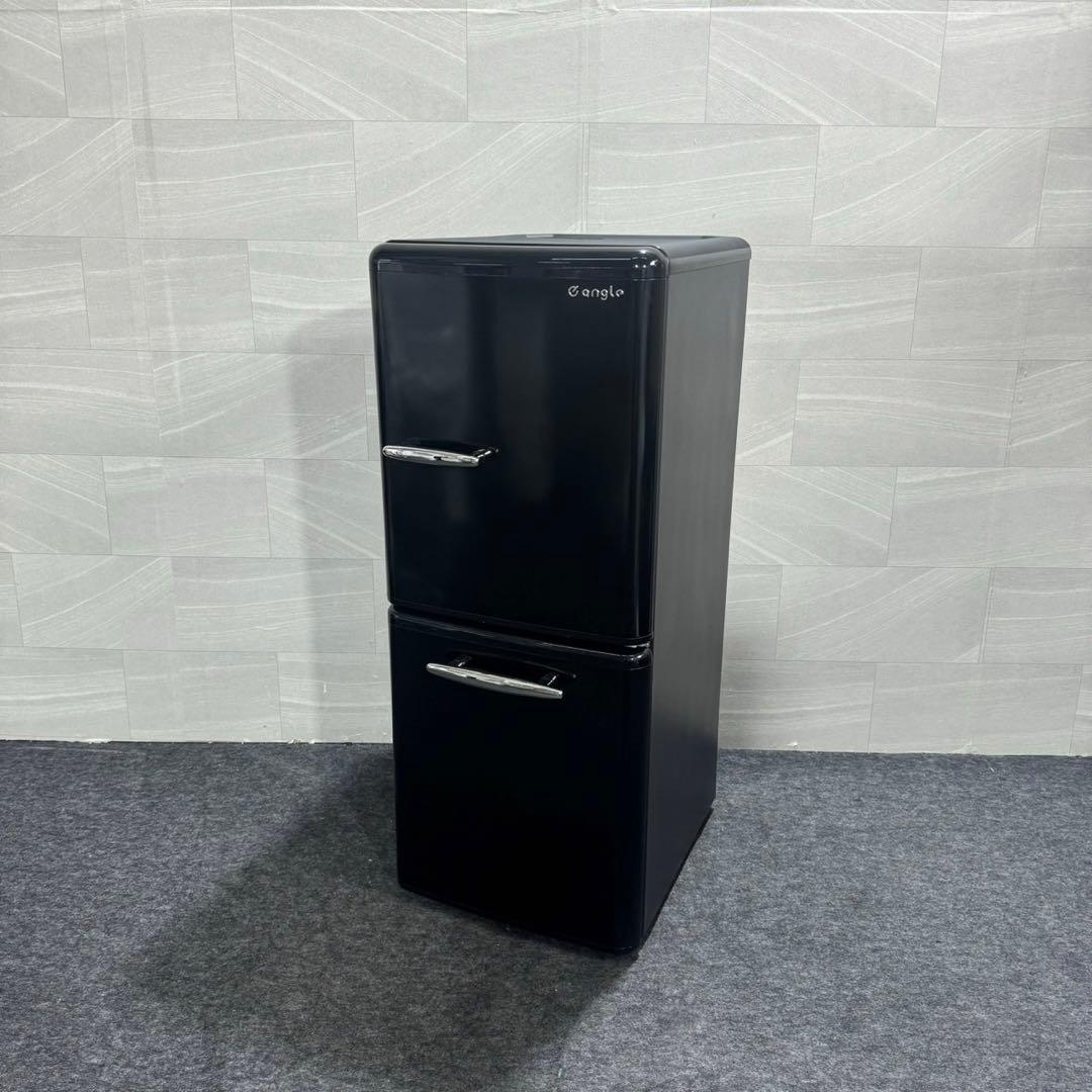 e angleレトロ調 冷蔵庫 ANG-RE151-B1 エディオン d2520 - メルカリ
