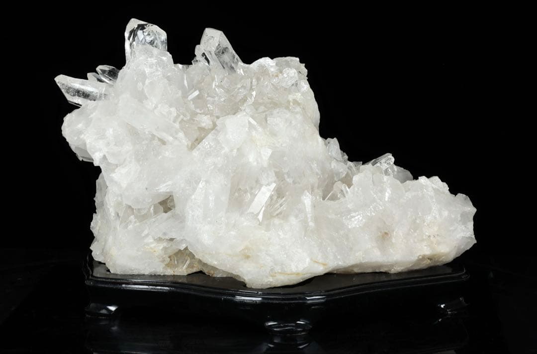 天然石 水晶クラスター 42.4kg 台座付 原石 鉱石 クオーツ クォーツ