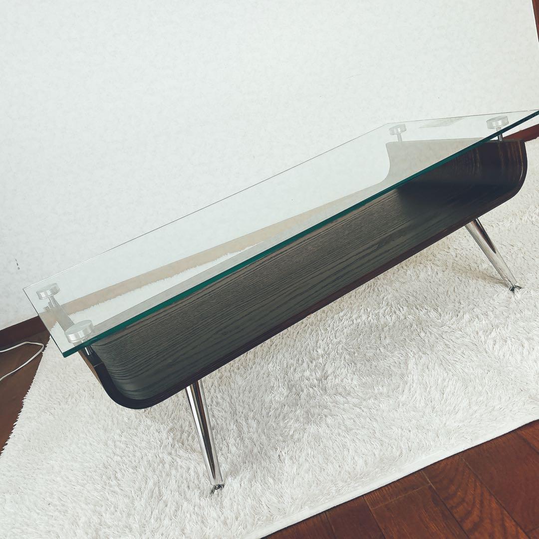 旧型】ニトリ センターテーブル ノルディック 強化ガラス ミッド