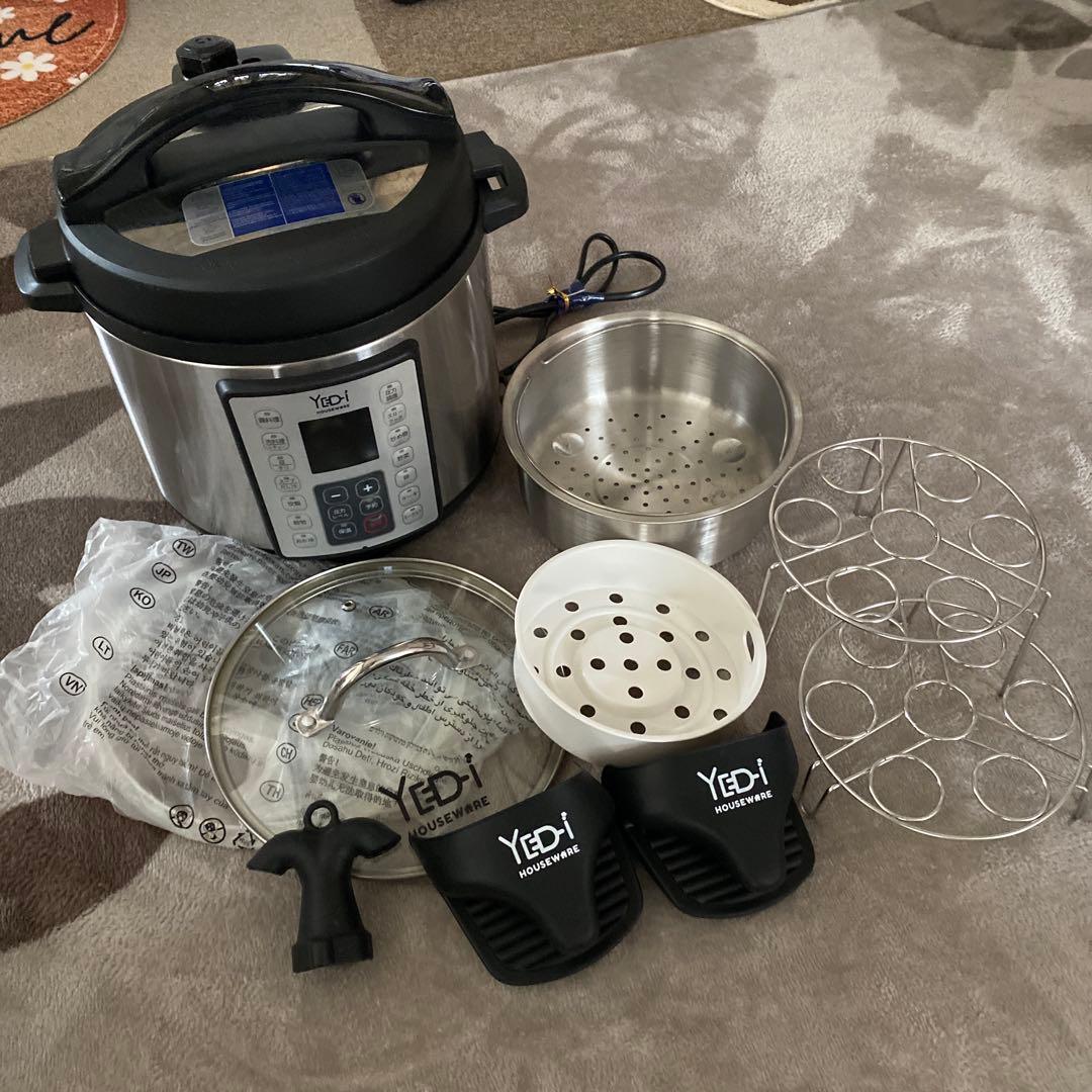 【限定値下げ】YED-i 電気圧力鍋 6L 付属品あり Amazon | 【圧抜きの心配ゼロに。】エディハウスウェア Yedi Housware