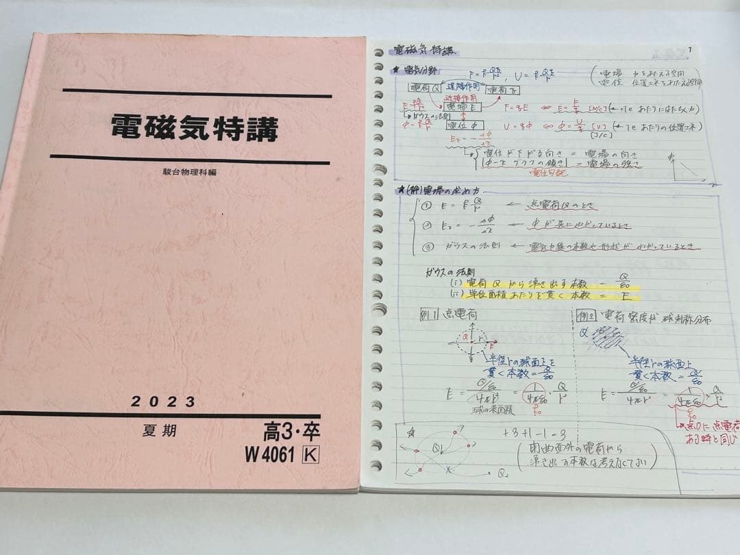 駿台 物理 電磁気特講 高井隼人先生講義 夏期講習テキスト | Mua sắm