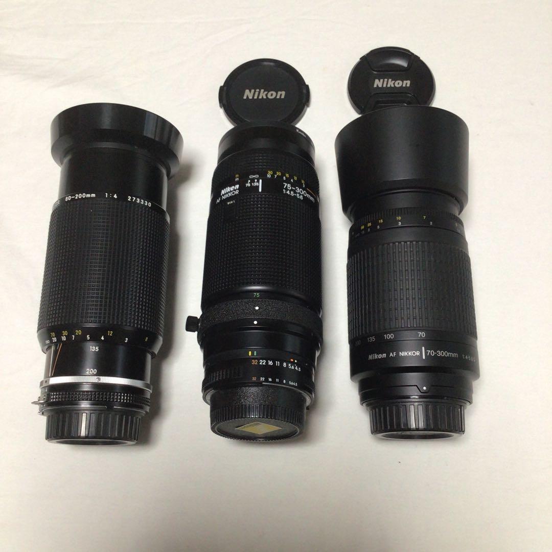 Nikon 80-200mm, 75-300mm, 70-300mm 3本セット NIKKOR ニコン 望遠レンズ NIKON AF-P DX 70-300mm f/4.5-6.3G ED VR