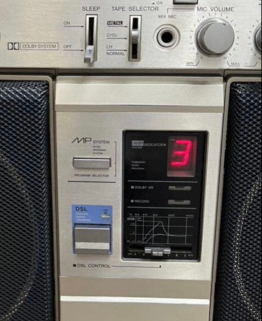 美品希少昭和レトロAIWA ラジカセ CS-J77MKII ラジオアイワ