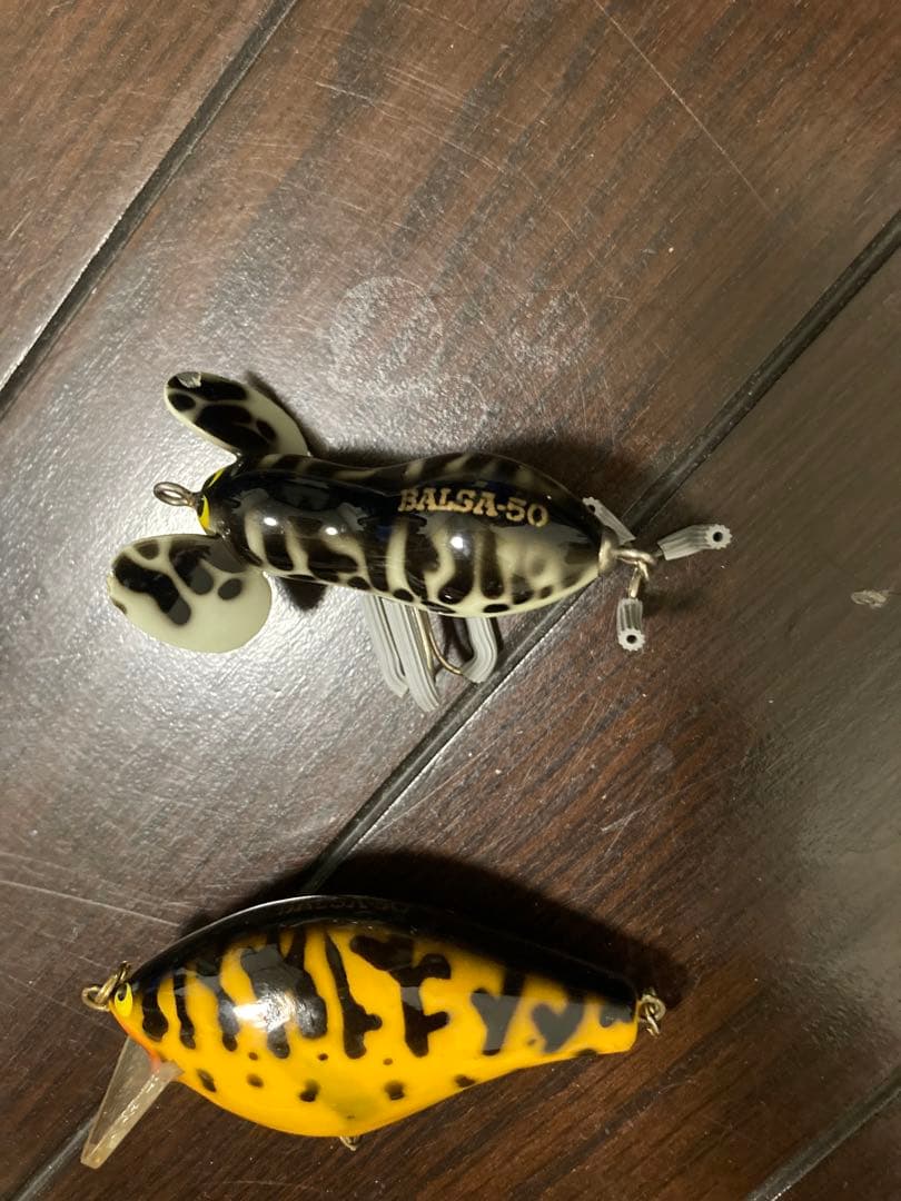 バルサ50 クランクベイト西岡サイン付きとラージーマウス 当時物