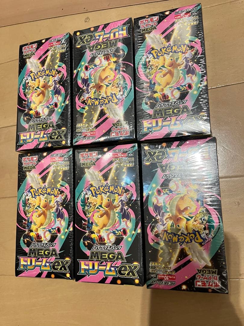 6 BOXセットポケモンカードゲーム MEGA ドリームEX シュリンク付き