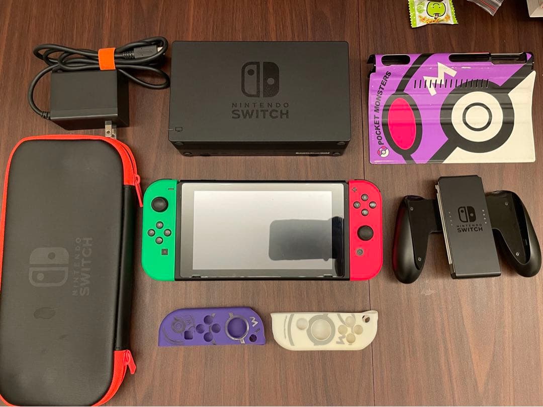 美品 Nintendo Switch 旧型本体 ケース SDカード カバー付き - メルカリ