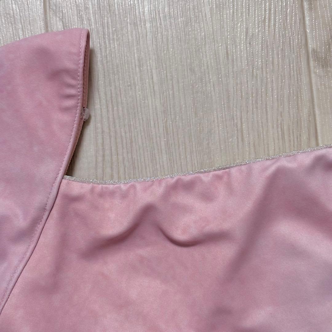 新品 majouet レオタード ピンク パープル 半袖 S グラデーション