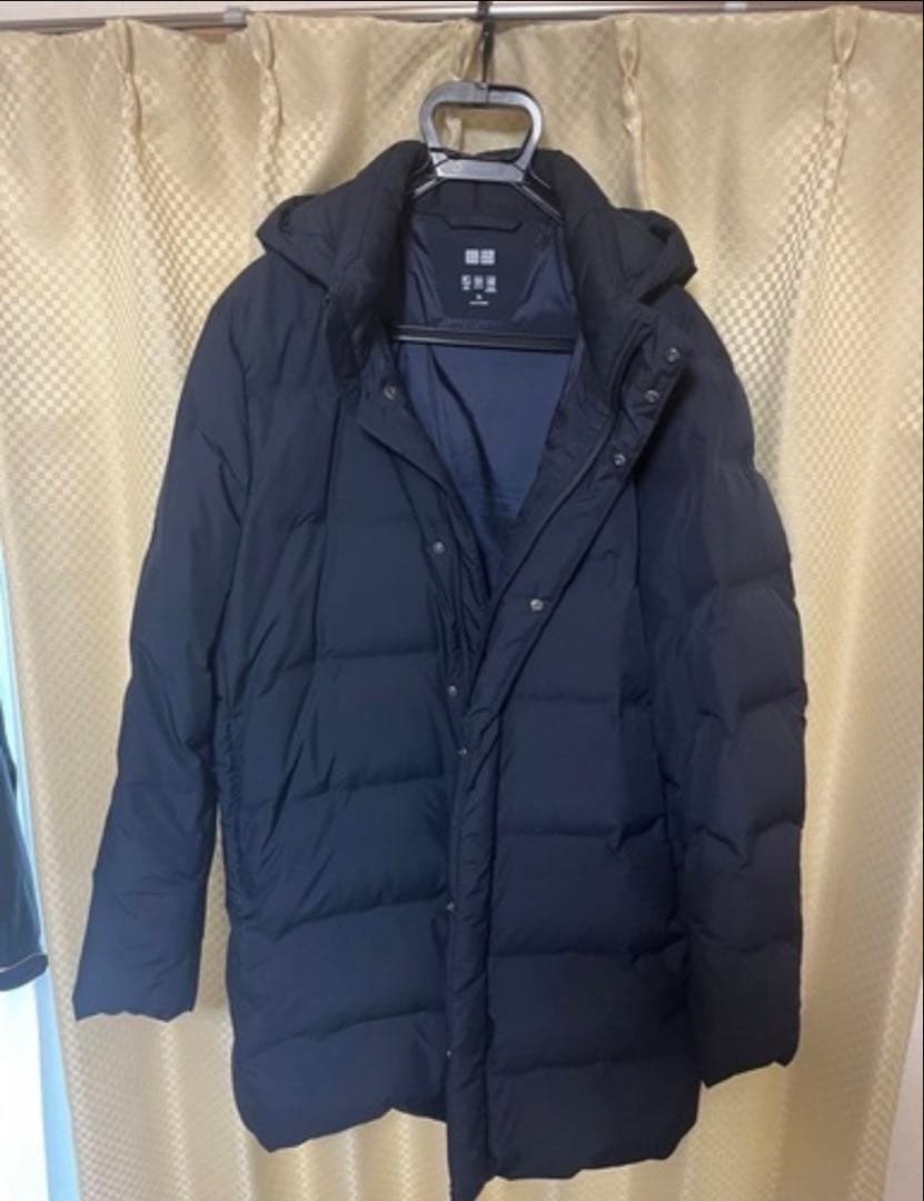 ユニクロ シームレスダウンコート 紺 XL 311-409332 - メルカリ