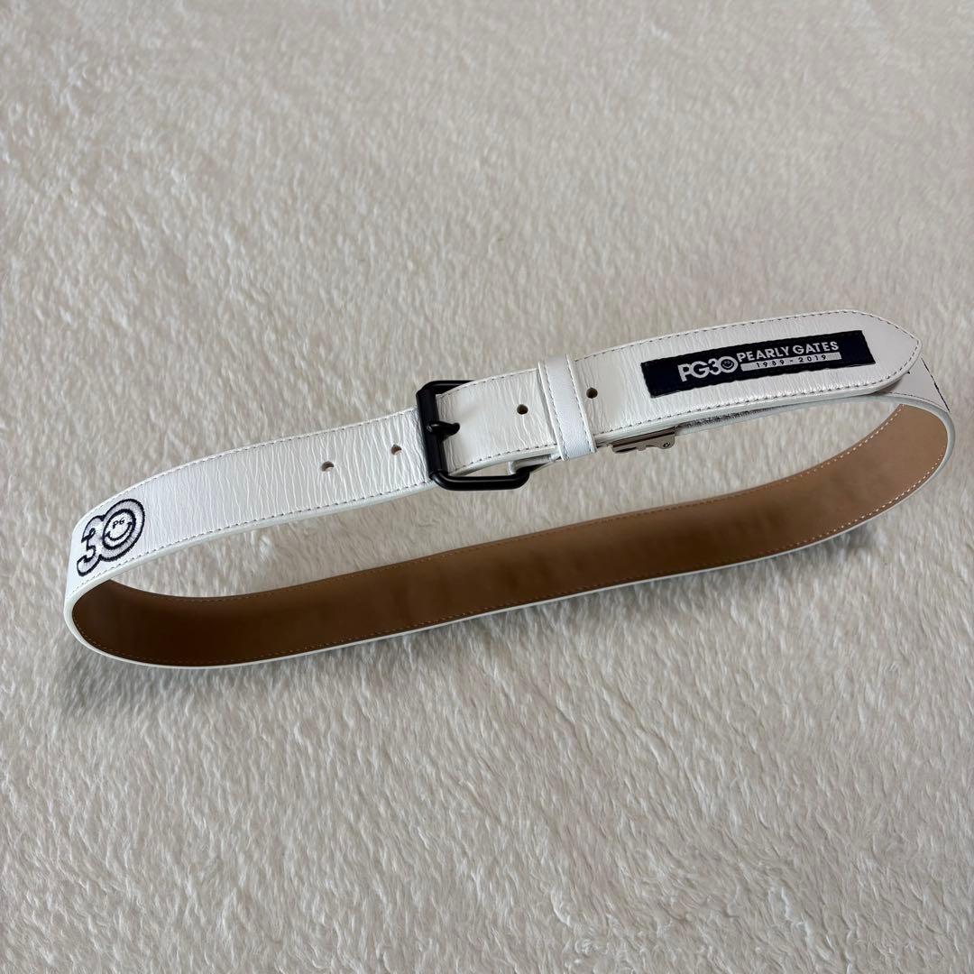 パーリーゲイツ 30周年記念限定 レザー刺繍ベルト max90cm ユニ
