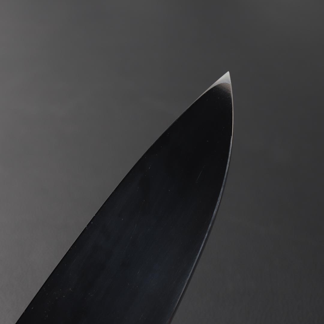 10583 究極の出刃包丁 尺 鏡面仕上げ 刺身包丁 黒檀黒水牛角八角柄