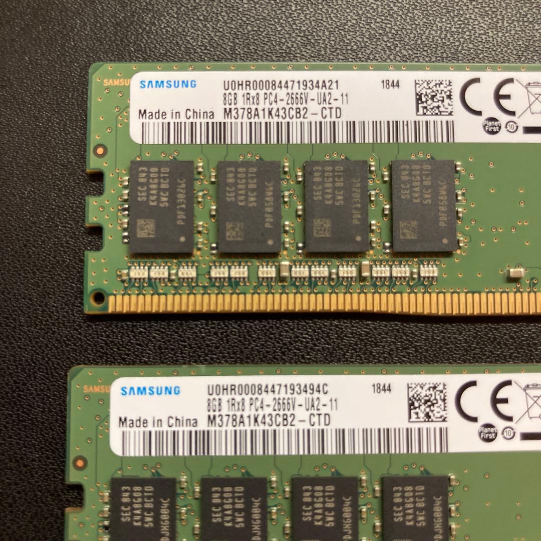 SAMSUNG PC4-2666V DDR-4 16GB（8GBX4） - メルカリ