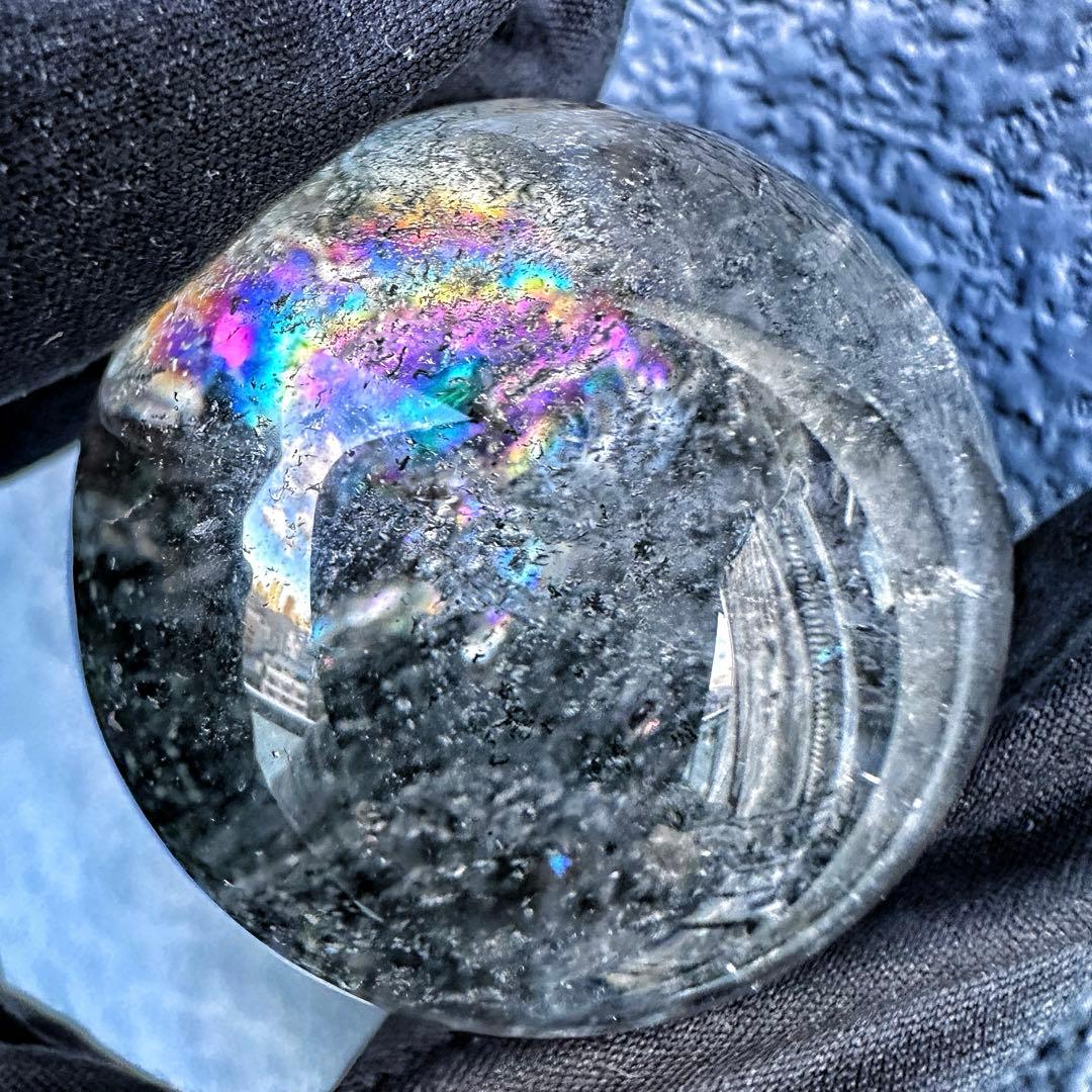 爆アレ❗️レインボー☆ガーデンクォーツ インクォーツ庭園水晶 丸玉 水晶A1323 爆アレ❗️レインボー☆ガーデンクォーツ インクォーツ庭園水晶 丸玉