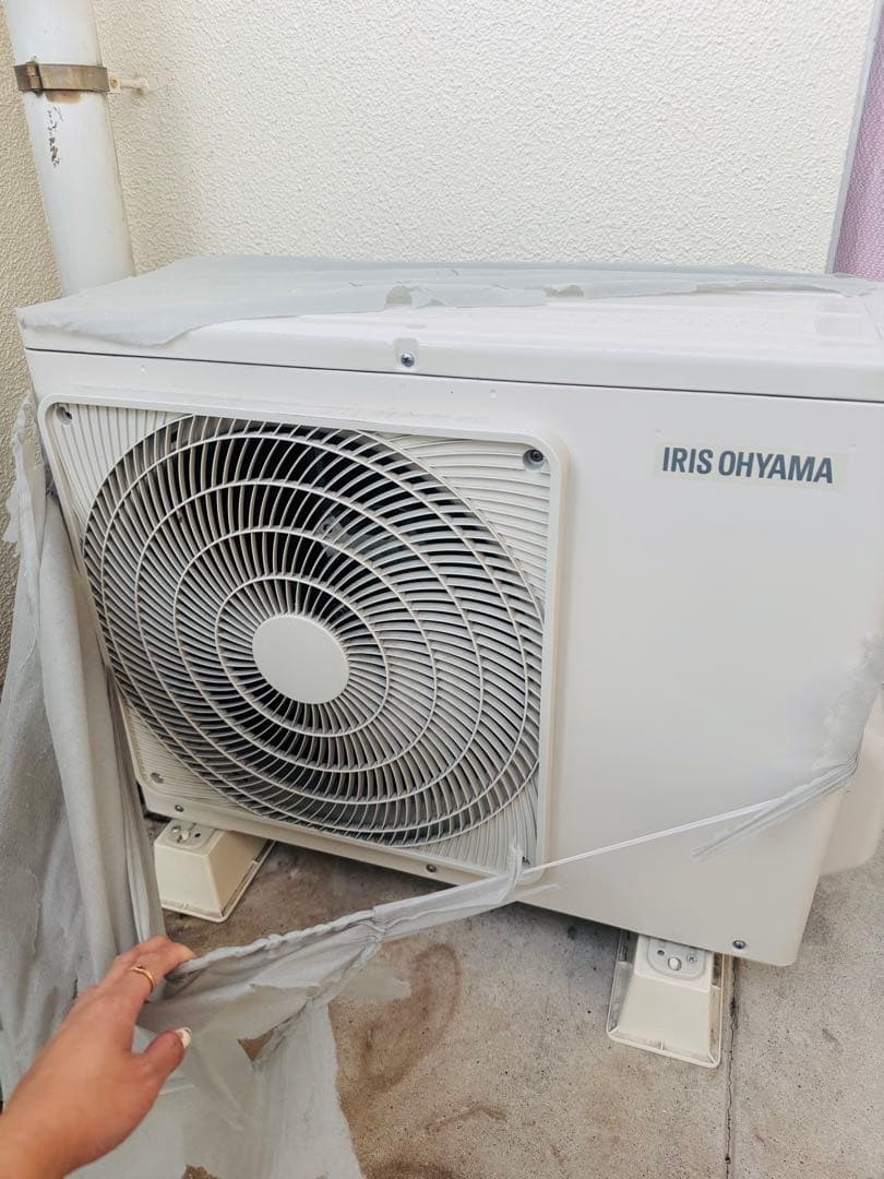 IRIS OHYAMA エアコン本体 リモコン付き IRIS OHYAMA（アイリスオーヤマ） エアコン 6畳 工事無し 室外機セット