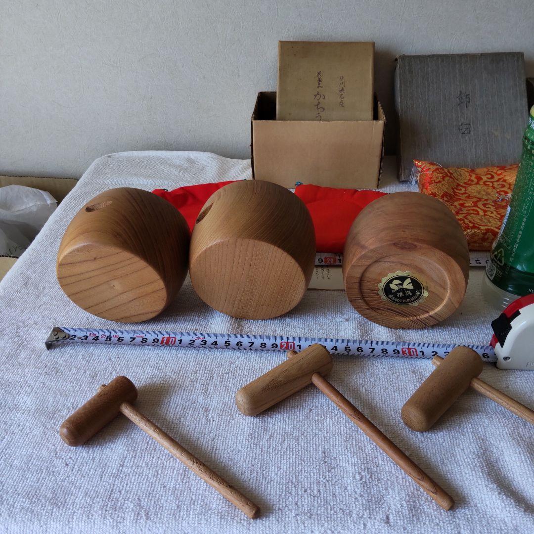 工芸品 臼と杵 3点セット ミニサイズ お餅つき - メルカリ