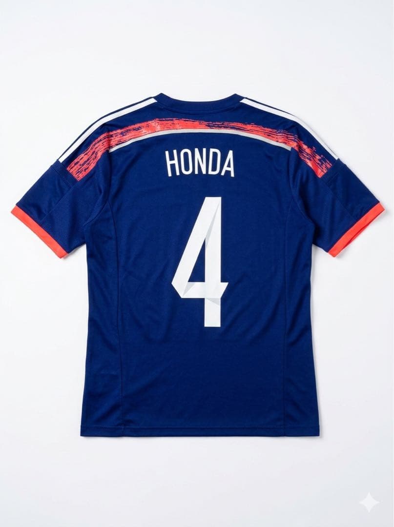 美品】アディダス サッカー日本代表ユニフォーム 本田圭佑 4番 2014L