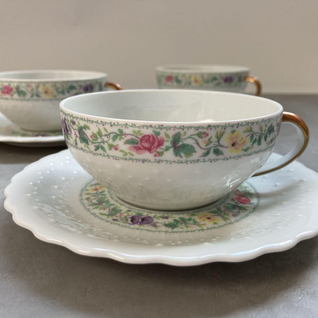 リモージュ ジョルジュ・ボワイエ ティーカップ ソーサー 3客セット