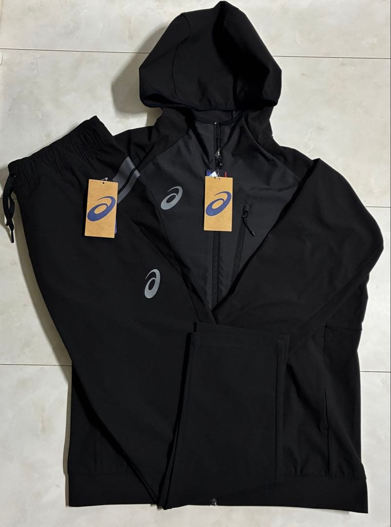 新品】ASICS/ハイブリッド ウインドバリア ジャケット・パンツセット/L