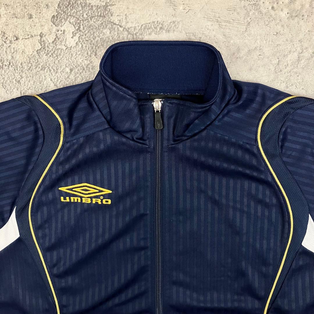 00s UMBRO アンブロ トラックジャケット 古着 刺繍 バックロゴ 紺 M