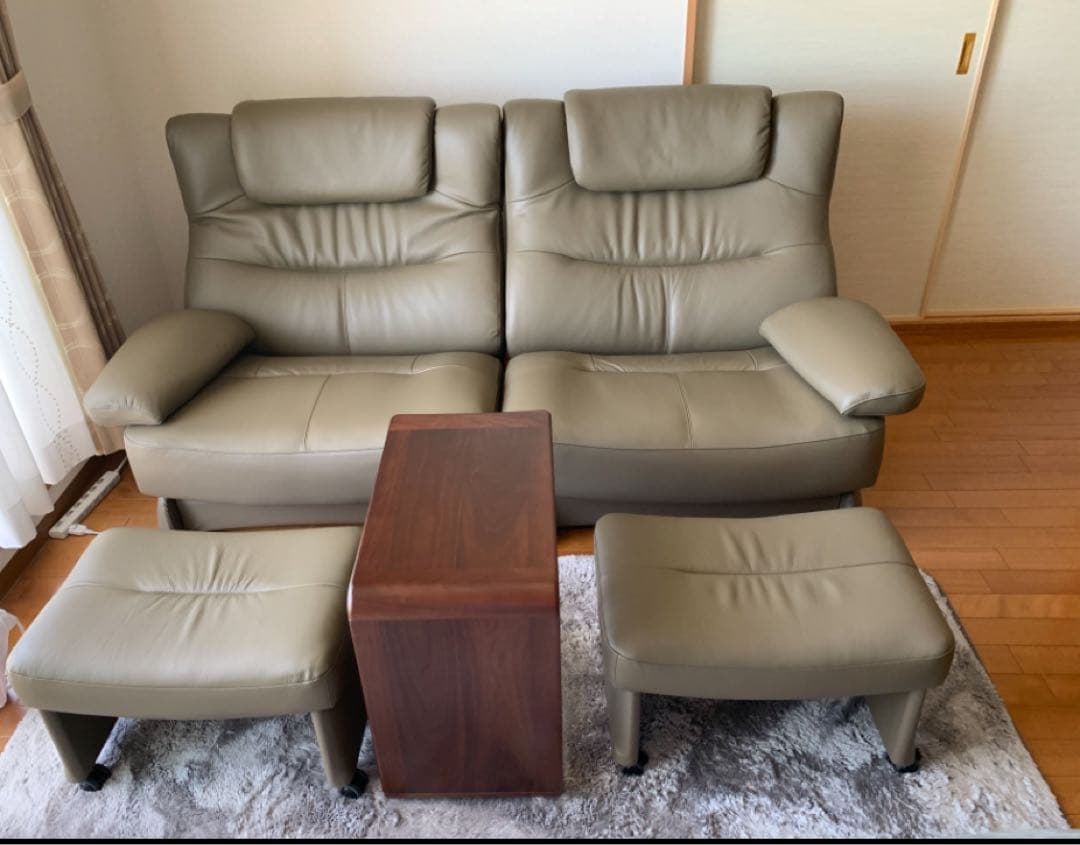 karimokuカリモク本革リクライニングソファ1P left側のみ カリモク家具（KARIMOKU FURNITURE） カリモク ソファ 右肘・左肘椅子