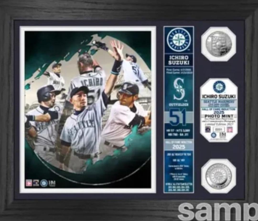 イチロー MLB 殿堂入り記念 ダブルコインフォトミント 郵便局限定