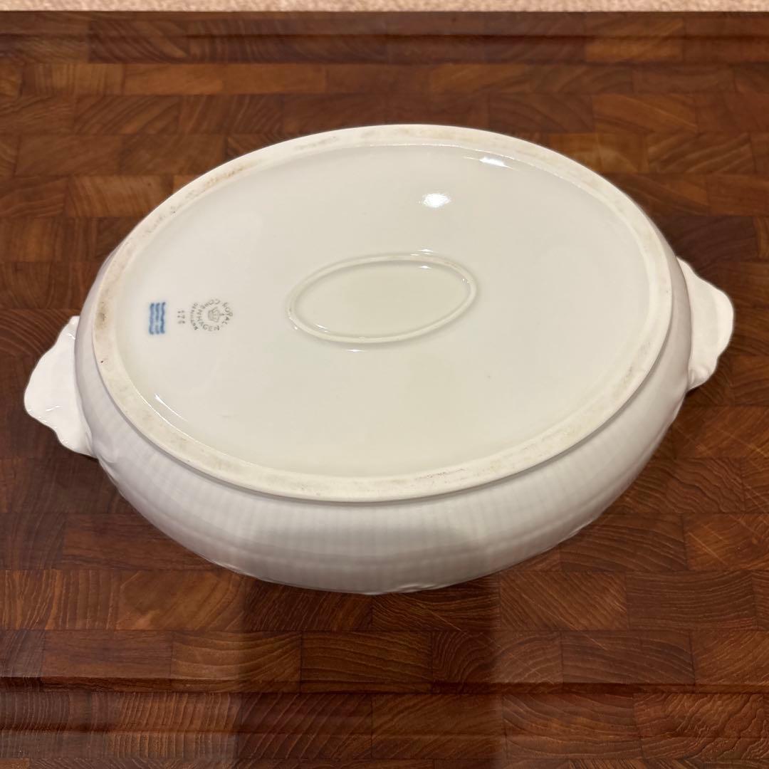 ロイヤルコペンハーゲン］ホワイトフルーテッドフルレース スープ