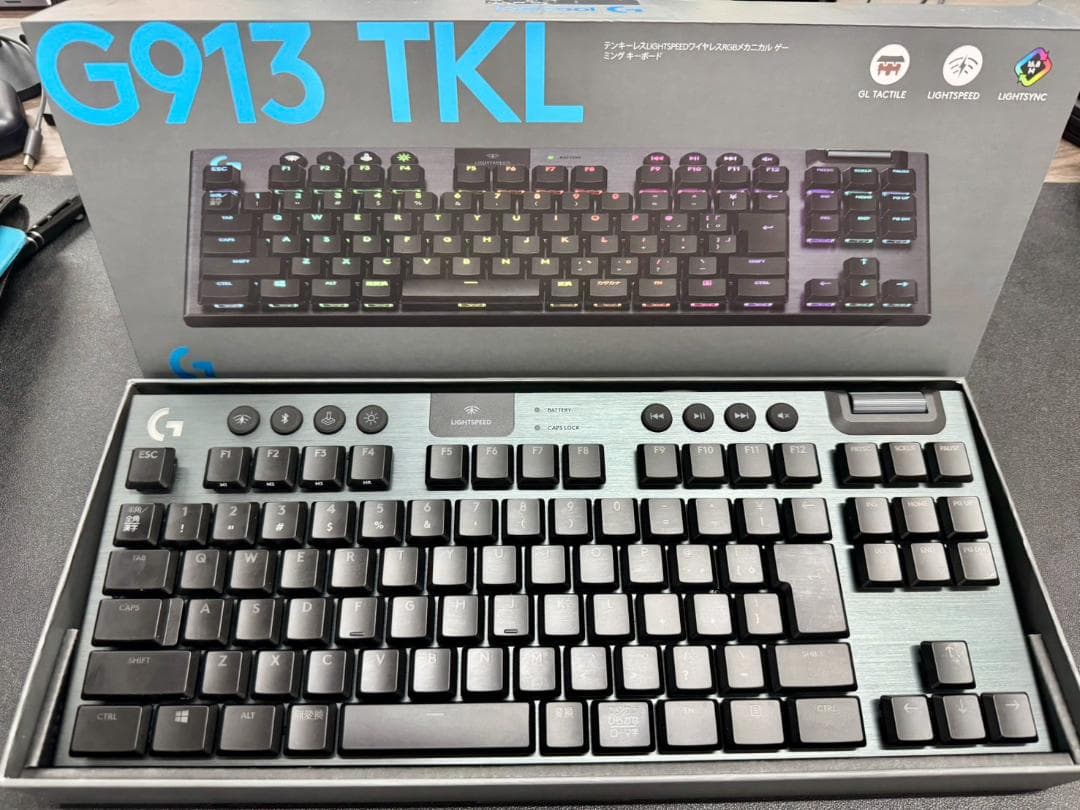 【ほぼ未使用】ロジクール G913 TKL 薄型タクタイル 無線キーボード Amazon.co.jp: Logicool G ロジクール G ゲーミングキーボード