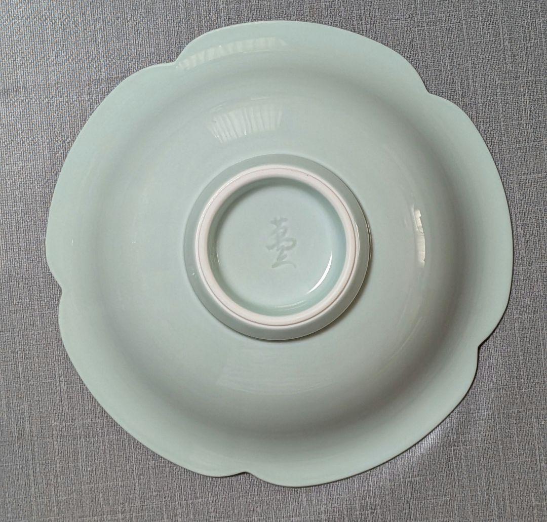 人間国宝 井上萬二窯 青白磁公孫樹文 菓子鉢 - メルカリ