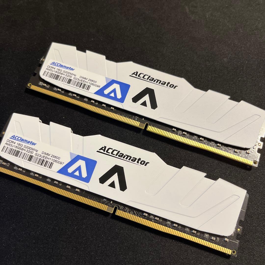 ACClamator DDR4 32gb 16GB×2 3200MHz メモリ - メルカリ