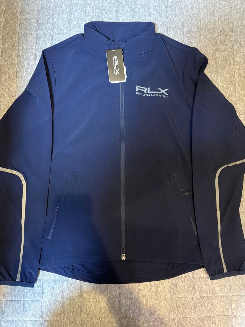 新品RLX RALPH LAUREN ネイビー ゴルフジャケット　タグ付き Ralph Lauren RLX Navy Blue 1/4 Zip Performance Pullover Golf