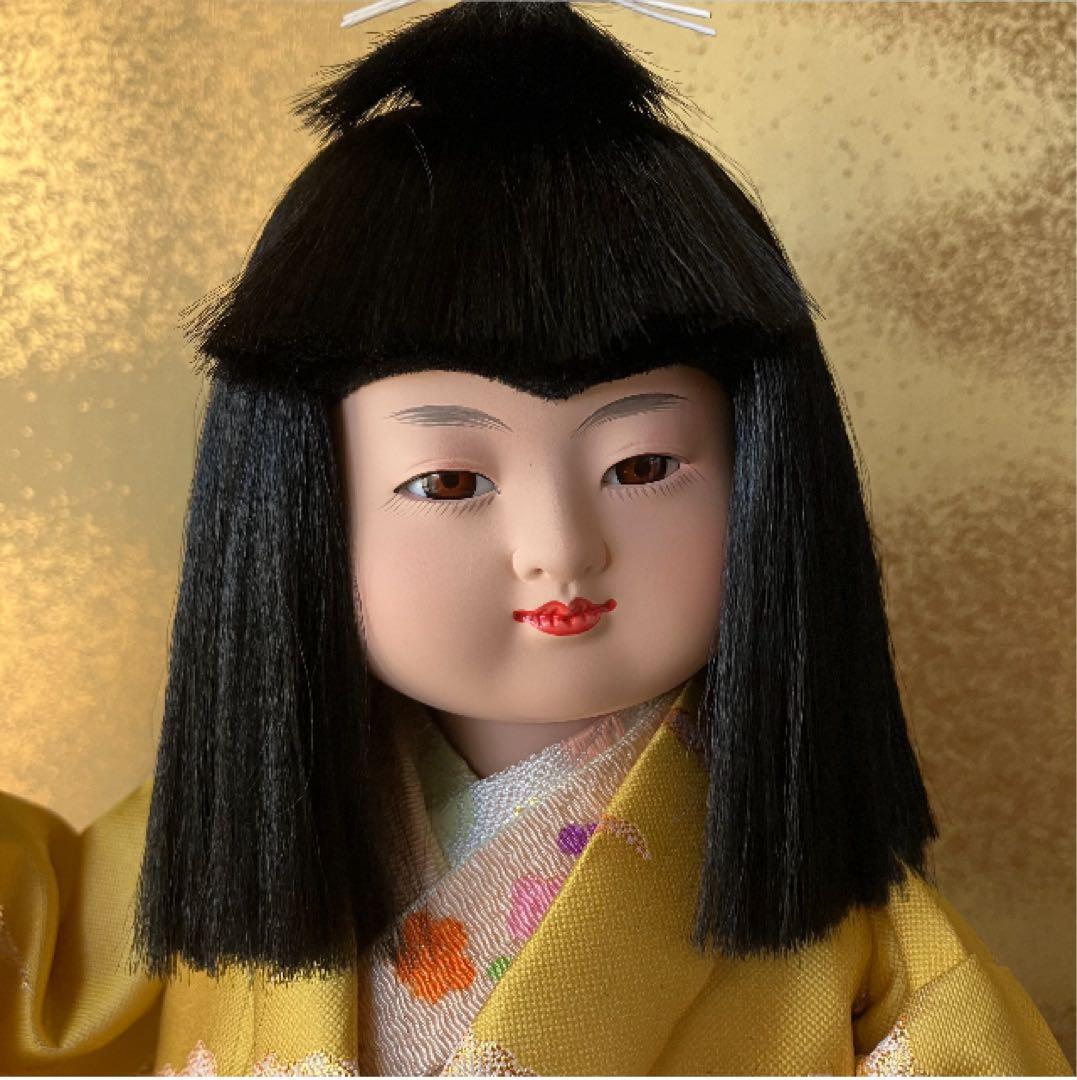 五月人形 夢わらべ 嘉房作 陶器製 ガラスケース付き 人形高さ約33cm