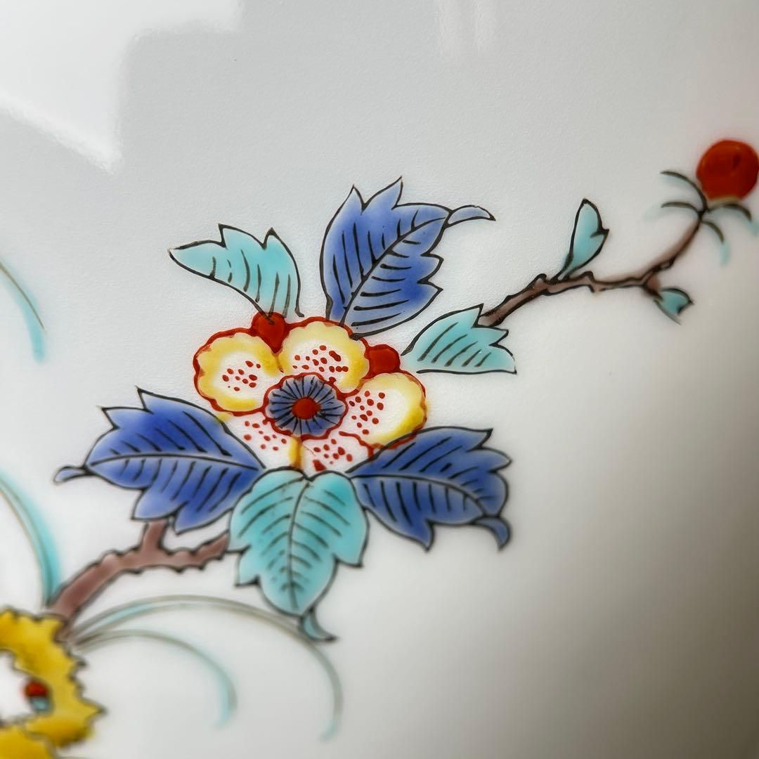 鍋島焼 人間国宝 柿右衛門花瓶 錦岩牡丹絵花瓶底部に渦福印日本美術古