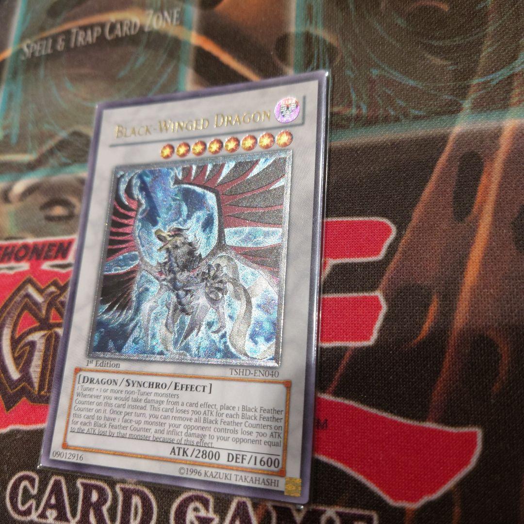 遊戯王　ブラックフェザー・ドラゴン　英語　レリーフ 英語版 L5DD-ENS03 Black-Winged Dragon ブラックフェザー・ドラゴン