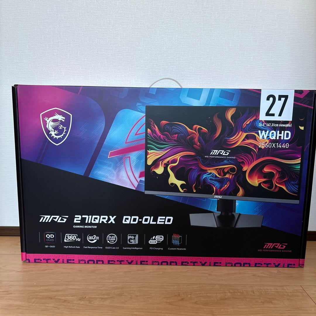 MSI MPG 271QXR QD-OLEDゲーミングモニター 次世代の映像美を体感せよ! この春新発売されるゲーミングモニター