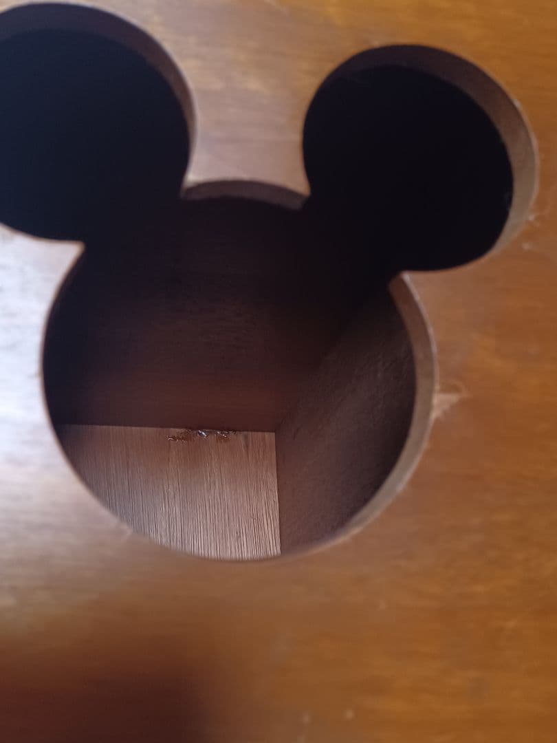 昭和レトロ ディズニー ミッキーマウス ゴミ箱 木製 - メルカリ