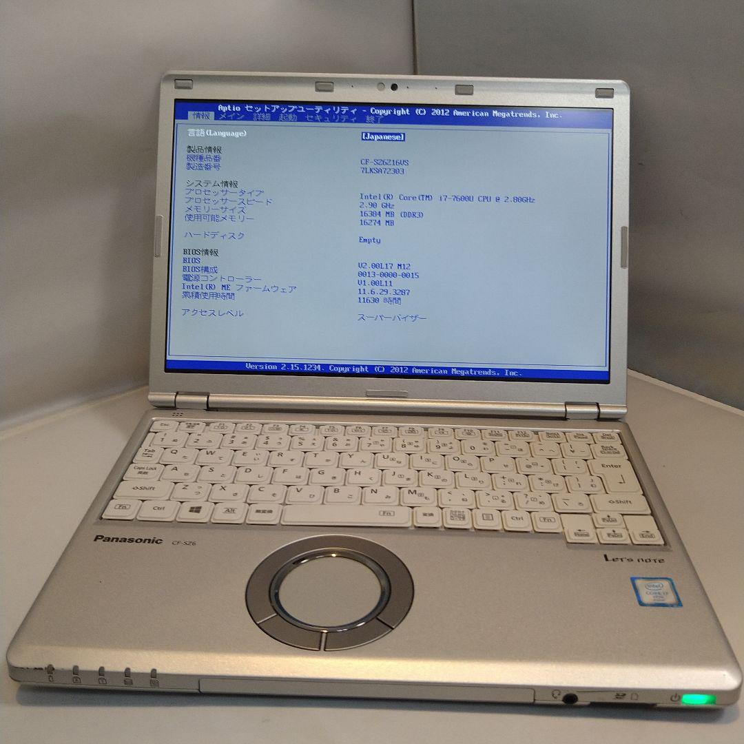 ジャンク レッツノート CF-SZ6 第7世代 i7 メモリ16GB - メルカリ