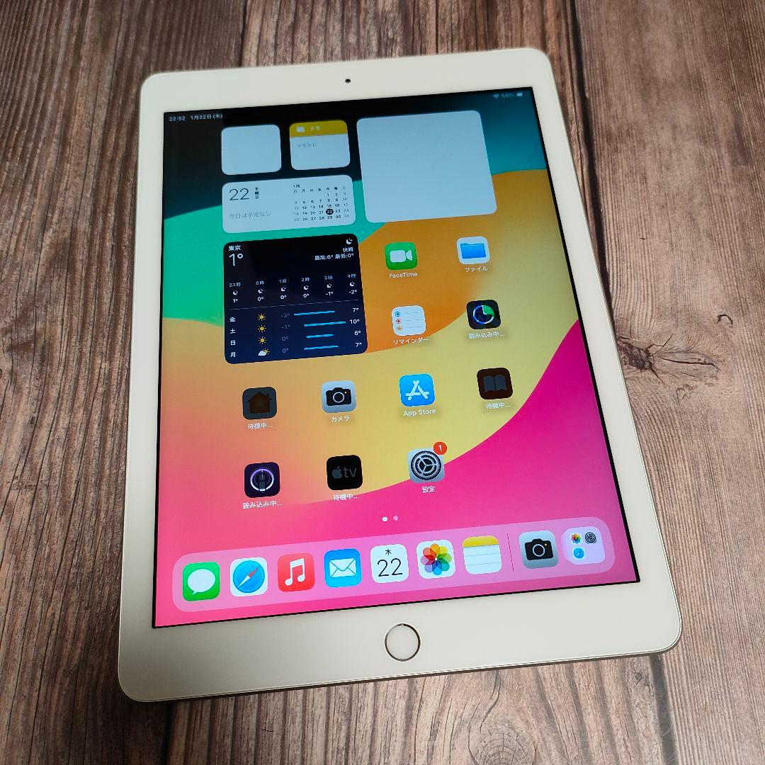 iPad 第6世代 32GB SIMフリー 美品 バッテリー100% ムスビー｜当日発送可iPad 第6世代 32GB Apple版SIMフリー バッテリー