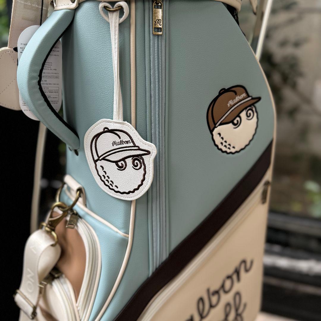 3/11発送☆Malbon Golf キャディバッグ ベージュキャスター付き - メルカリ