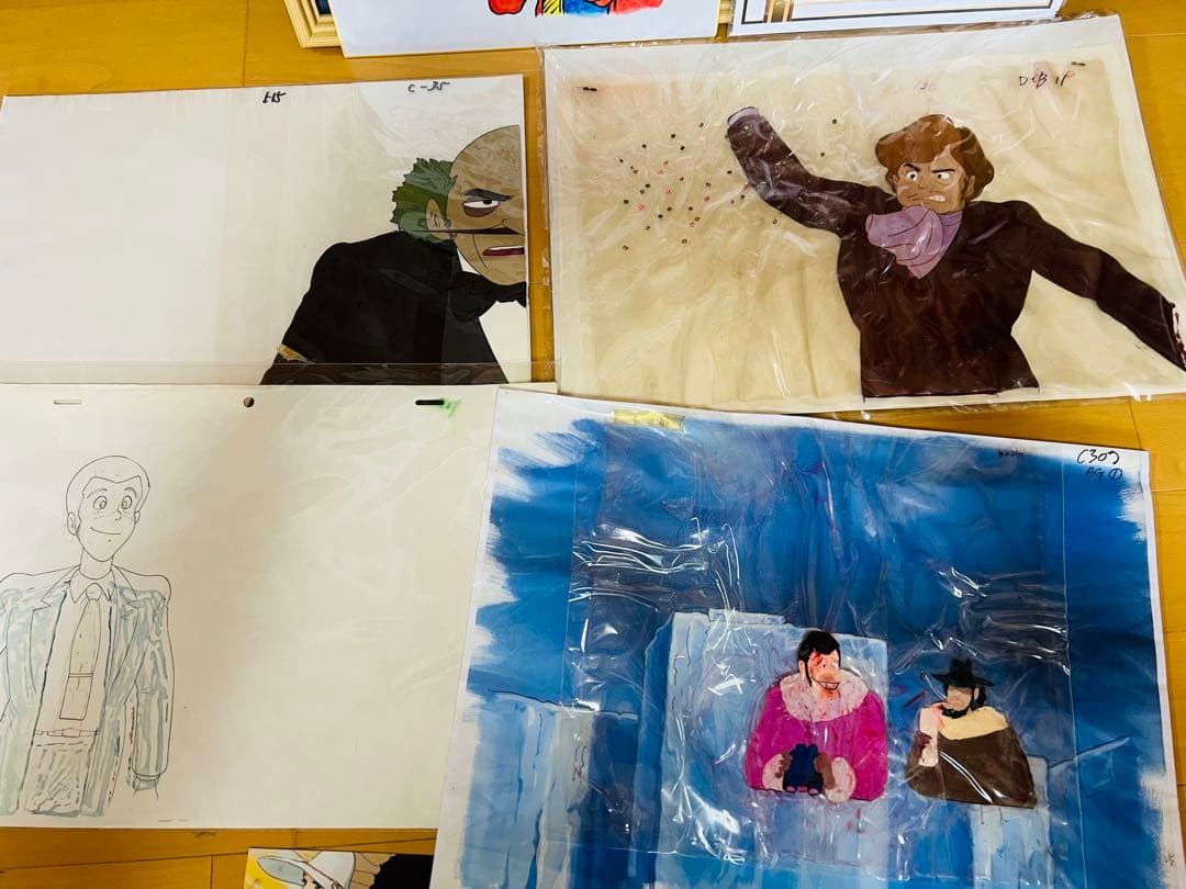 ルパン三世 宮崎駿 栗田 モンキーパンチ直筆サイン色紙 証明書付