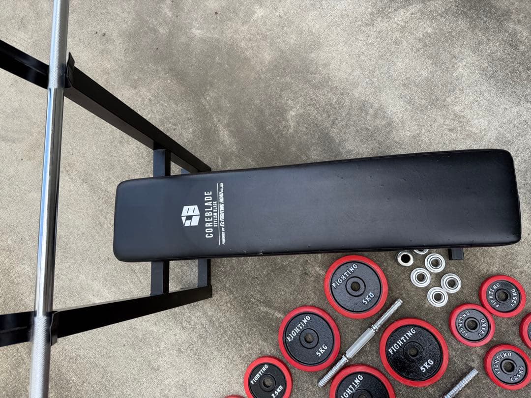 引取り限定」8500円 ファイティングロード ダンベルベンチセット