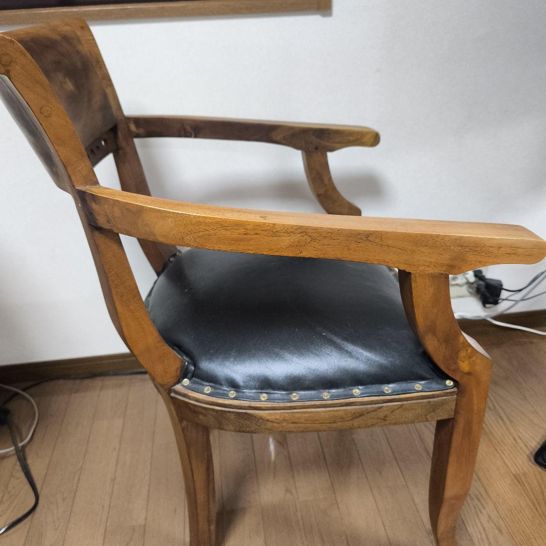 【3/2までの出品】カリッジマーケット☆チーク《イタリー》アームチェア①