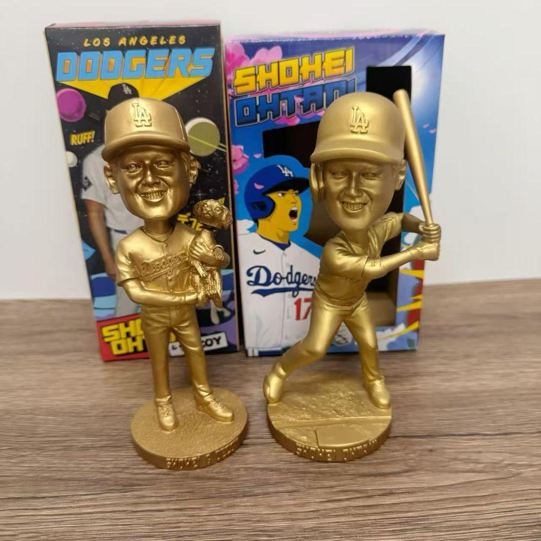 金色 大谷翔平 デコピン バブルヘッド+ボブルヘッド ゴールド