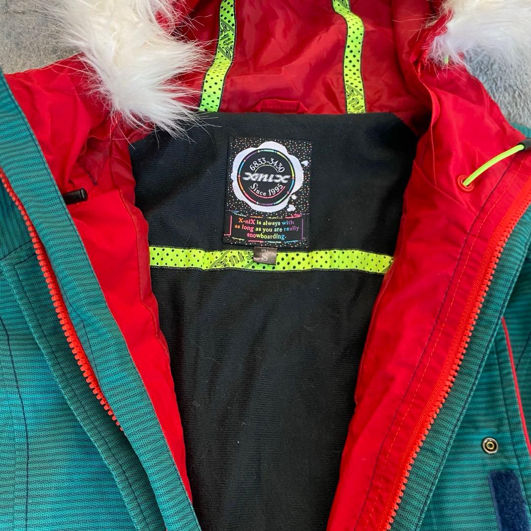 激カワ】X-niX スノボ スキー ウェア つなぎ ファー付き