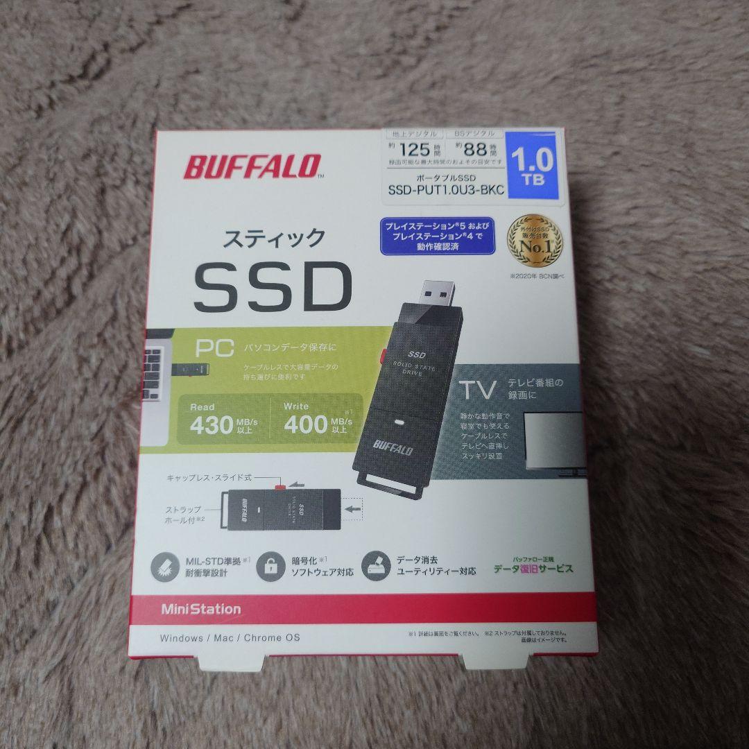 BUFFALO ポータブルSSD 1.0TB SSD-PUT1.0U3-BKC - メルカリ