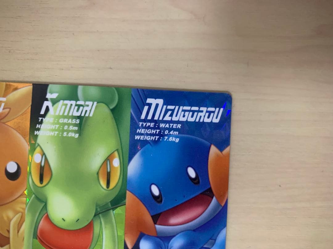 ポケモンカードダス プリズムクリア キモリ アチャモ ミズゴロウ